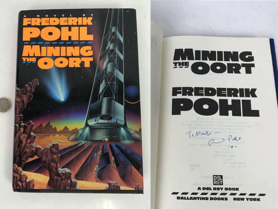 Signed First Edition Hardcover Book 'Mining The Oort' By Frederik Pohl [Photo 1]