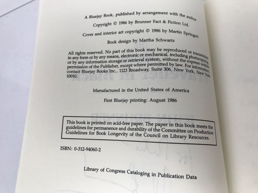 Signed Book 'The Compleat Traveller In Black' By John Brunner [Photo 6]