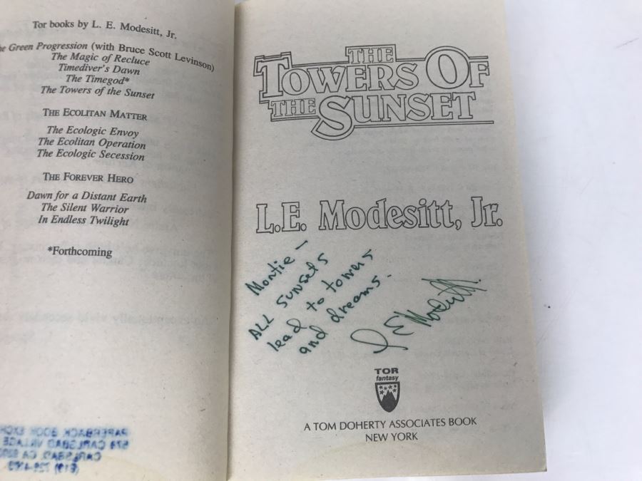 Signed Set Of (3) Paperback Books By L. E. Modesitt, Jr. [Photo 10]