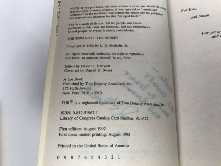 Signed Set Of (3) Paperback Books By L. E. Modesitt, Jr. [Photo 12]