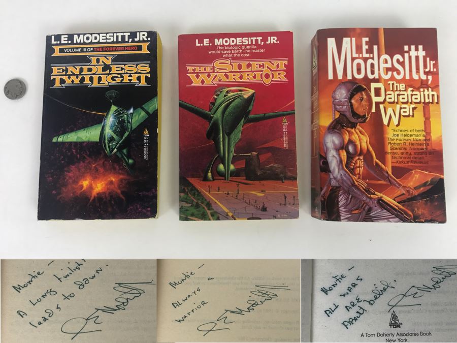 Signed Set Of (3) Paperback Books By L. E. Modesitt, Jr. [Photo 1]