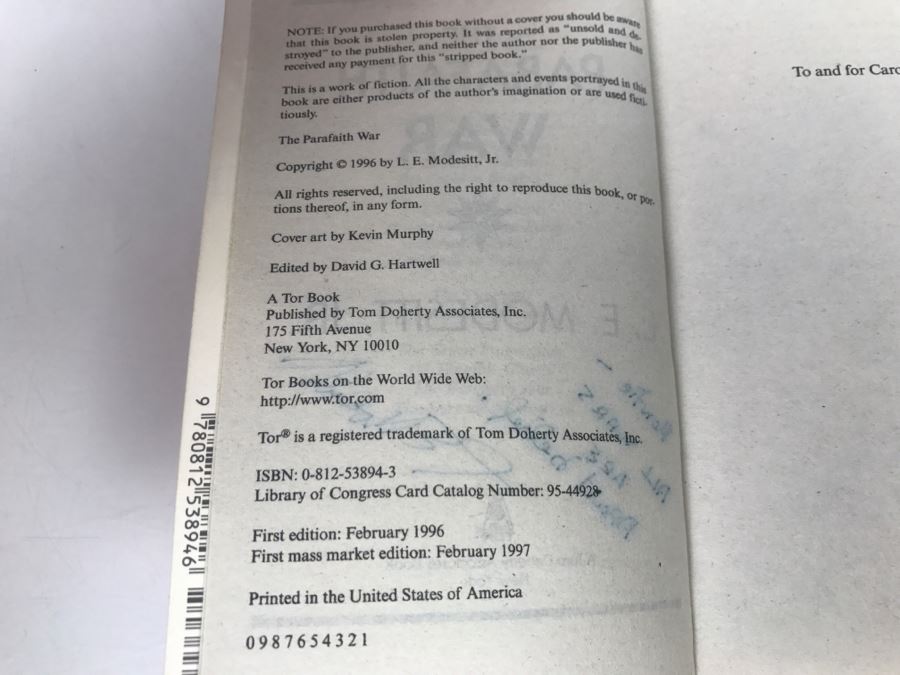 Signed Set Of (3) Paperback Books By L. E. Modesitt, Jr. [Photo 17]