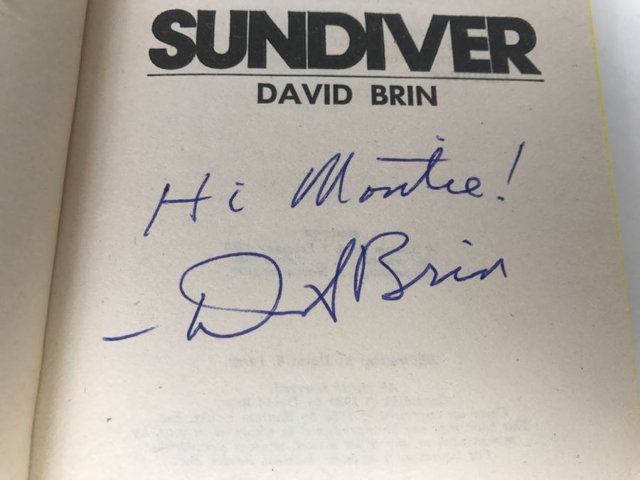 Signed Set Of (3) Paperback Books By David Brin [Photo 11]