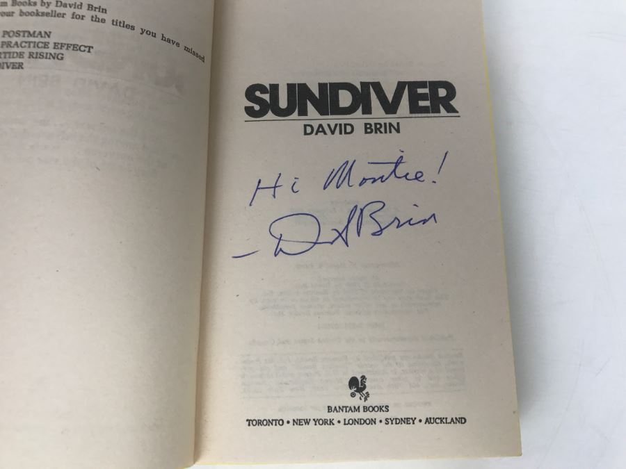 Signed Set Of (3) Paperback Books By David Brin [Photo 10]