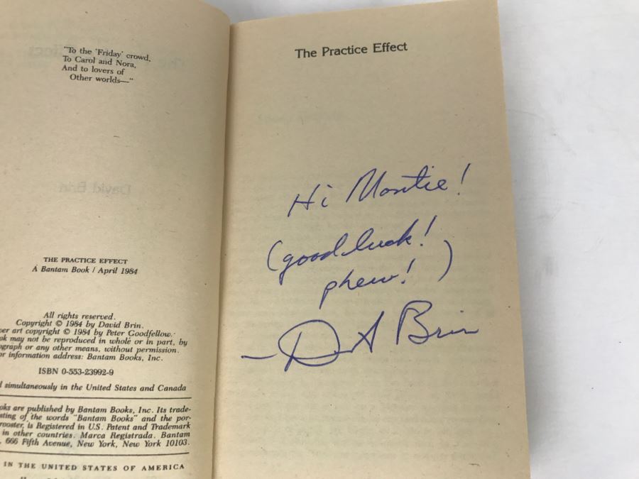 Signed Set Of (3) Paperback Books By David Brin [Photo 5]