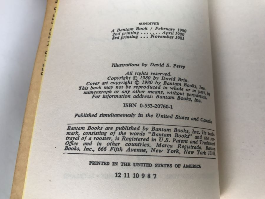 Signed Set Of (3) Paperback Books By David Brin [Photo 12]