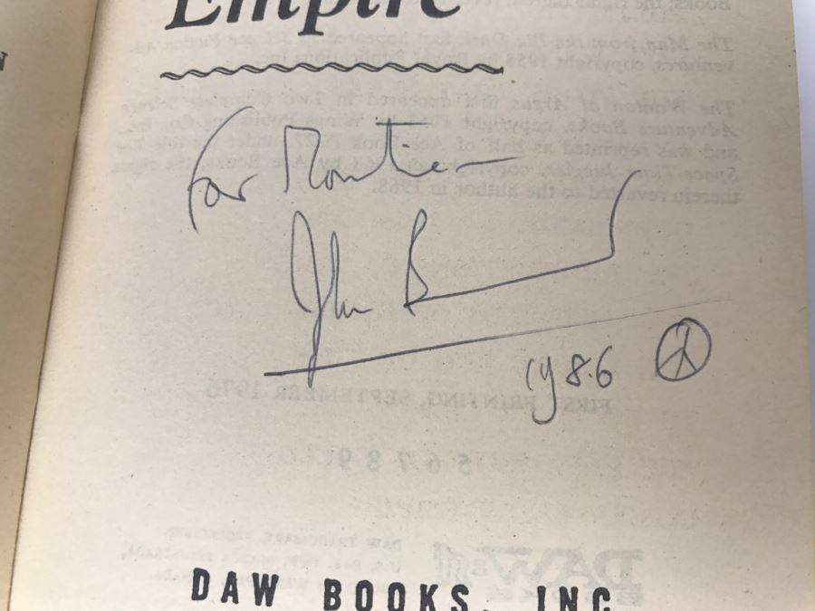 Signed Set Of (4) Paperback Books By John Brunner [Photo 24]