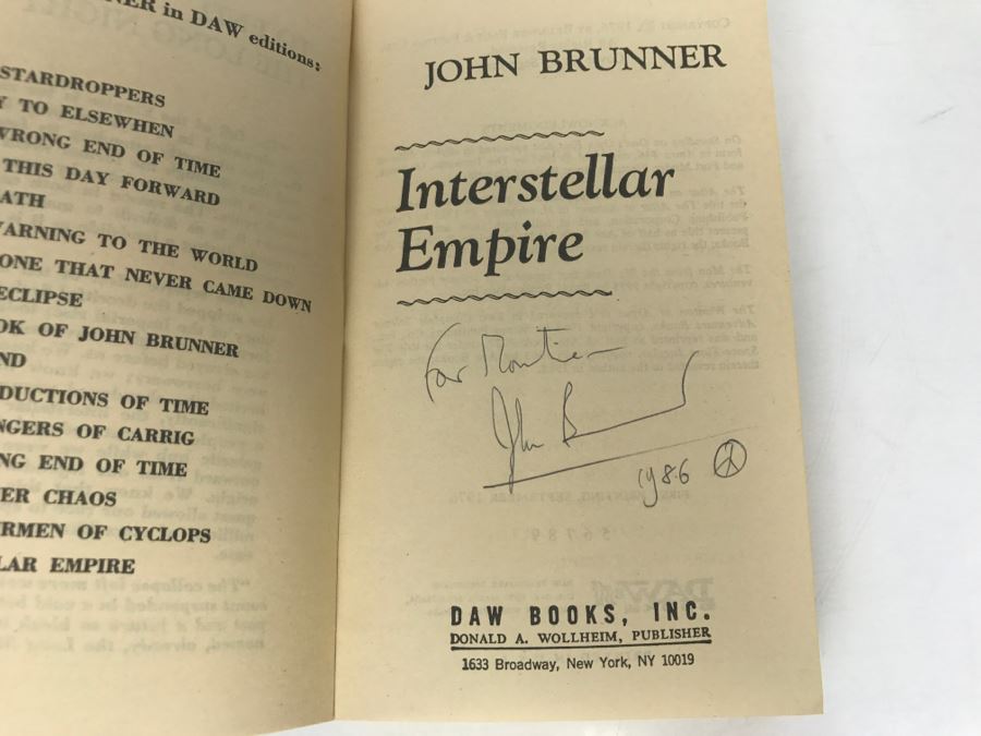 Signed Set Of (4) Paperback Books By John Brunner [Photo 23]