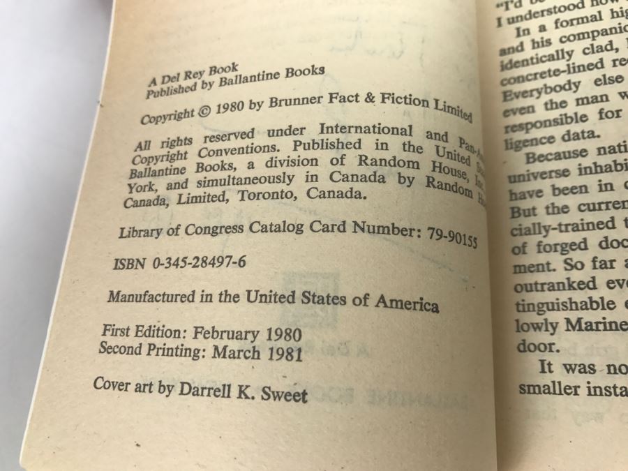 Signed Set Of (4) Paperback Books By John Brunner [Photo 13]