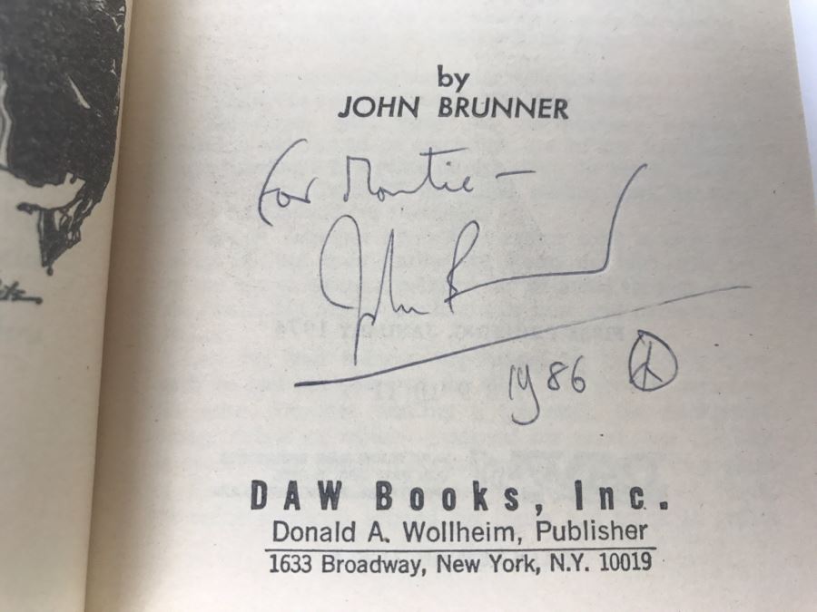 Signed Set Of (4) Paperback Books By John Brunner [Photo 18]