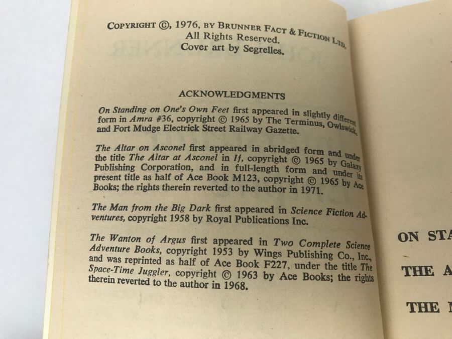 Signed Set Of (4) Paperback Books By John Brunner [Photo 25]