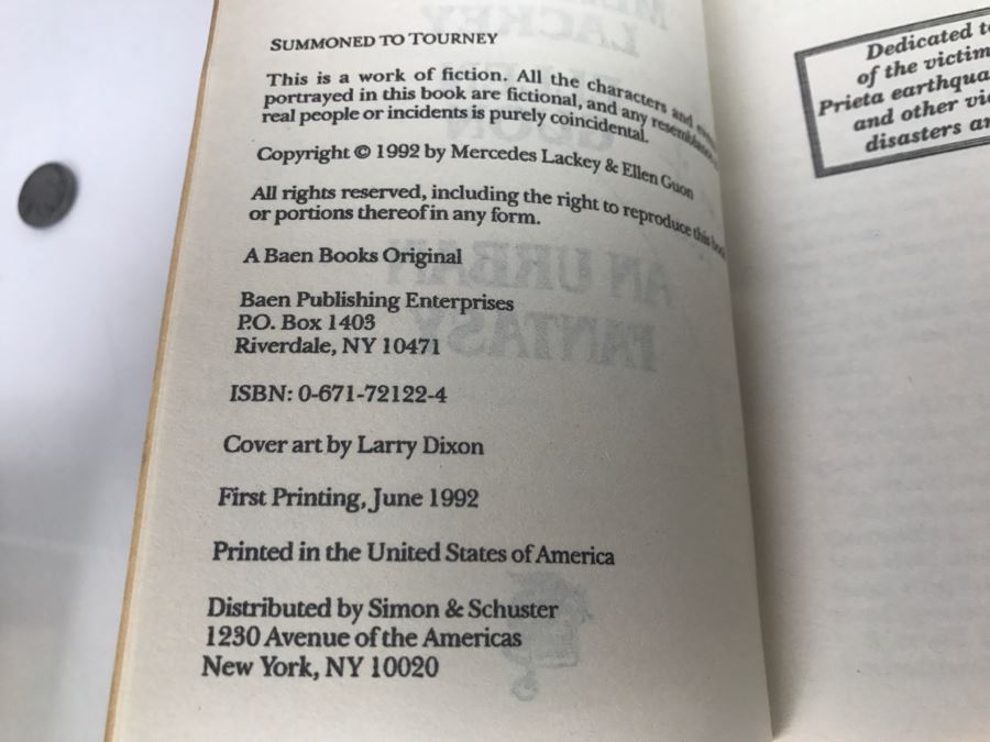 Signed Set Of (3) Paperback Books By Mercedes Lackey (Signed) And Ellen Guon [Photo 17]