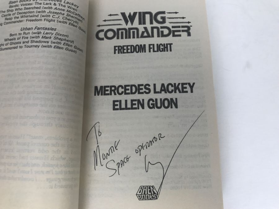 Signed Set Of (3) Paperback Books By Mercedes Lackey (Signed) And Ellen Guon [Photo 5]
