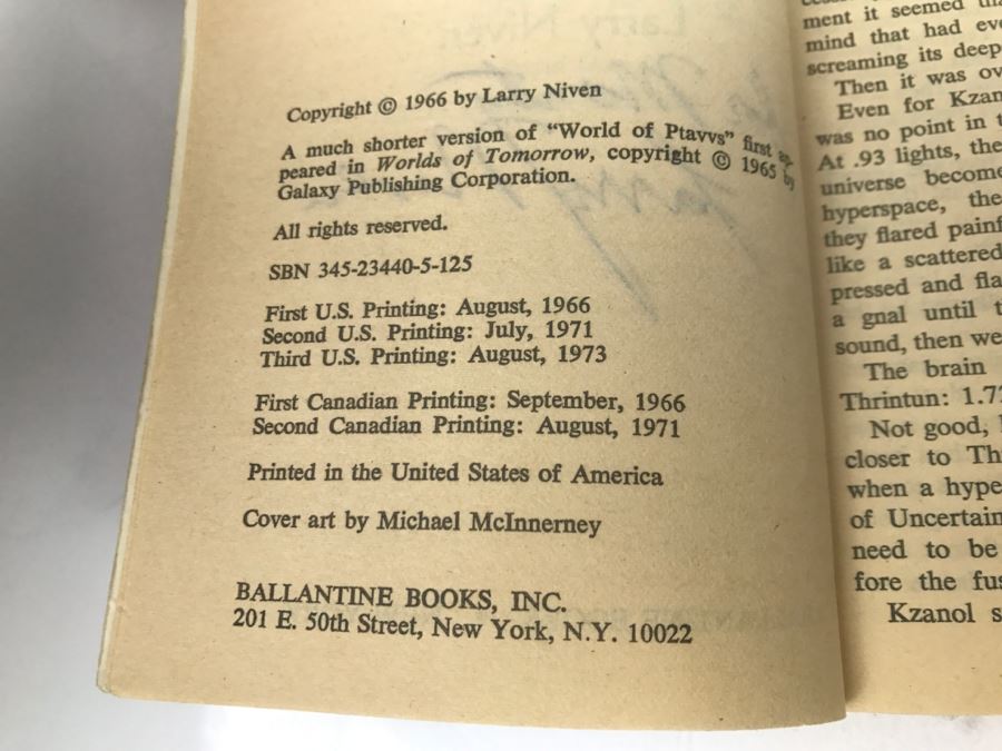 Signed Set Of (4) Paperback Books By Larry Niven [Photo 14]