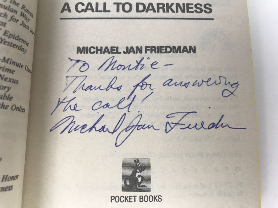 Signed Set Of (4) Paperback Books STAR TREK By Michael Jan Friedman [Photo 22]