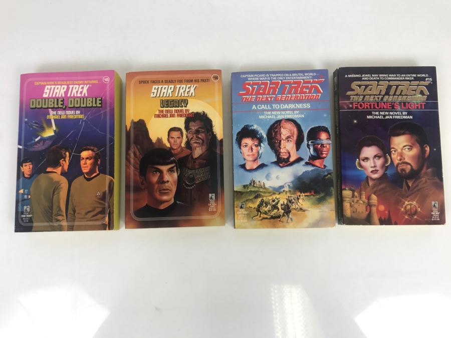 Signed Set Of (4) Paperback Books STAR TREK By Michael Jan Friedman [Photo 2]