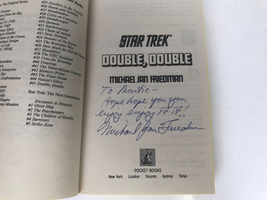Signed Set Of (4) Paperback Books STAR TREK By Michael Jan Friedman [Photo 6]