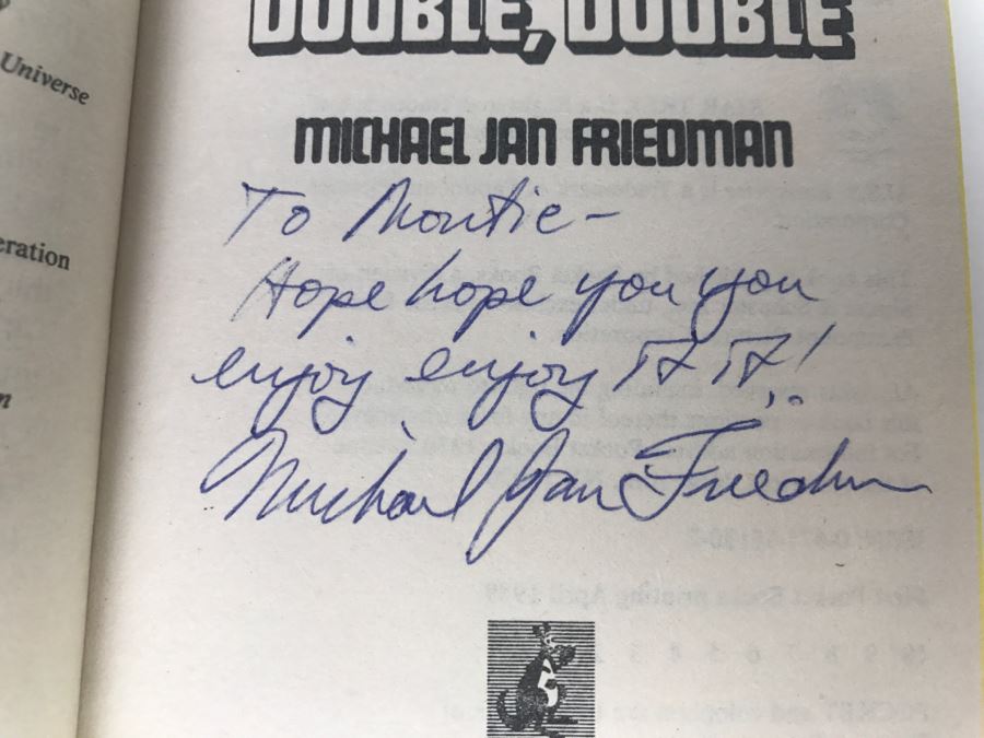 Signed Set Of (4) Paperback Books STAR TREK By Michael Jan Friedman [Photo 7]