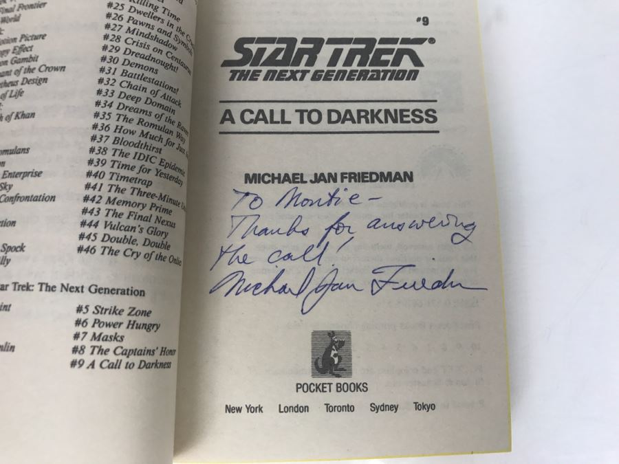 Signed Set Of (4) Paperback Books STAR TREK By Michael Jan Friedman [Photo 21]