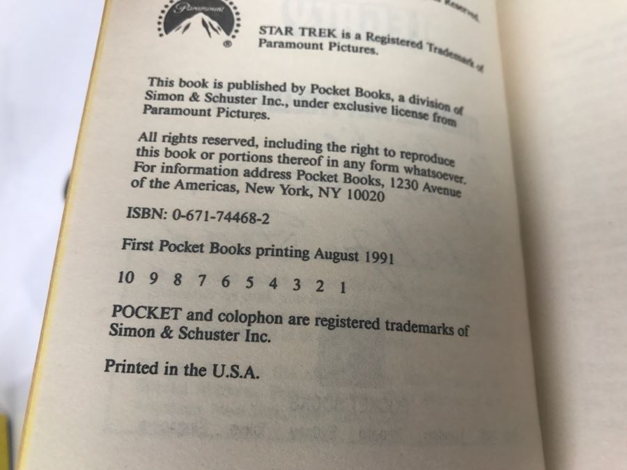 Signed Set Of (4) Paperback Books STAR TREK By Michael Jan Friedman [Photo 17]