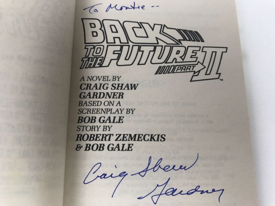 Signed Set Of (4) Paperback Books Batman, Back To The Future II, The Lost Boys By Craig Shaw Gardner [Photo 19]