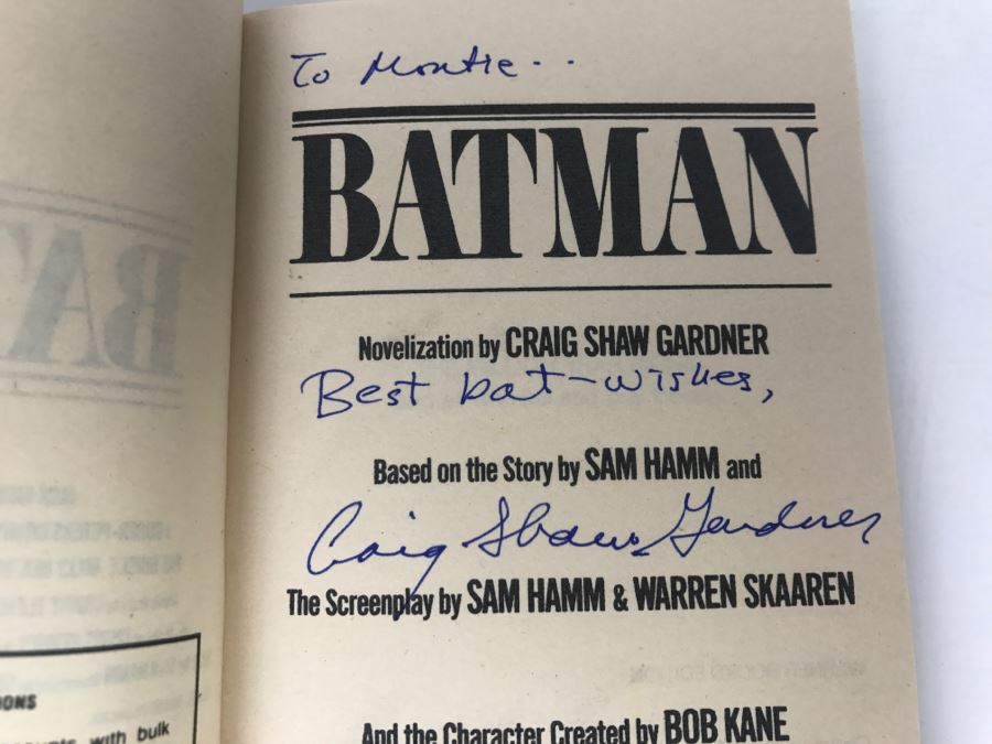 Signed Set Of (4) Paperback Books Batman, Back To The Future II, The Lost Boys By Craig Shaw Gardner [Photo 13]