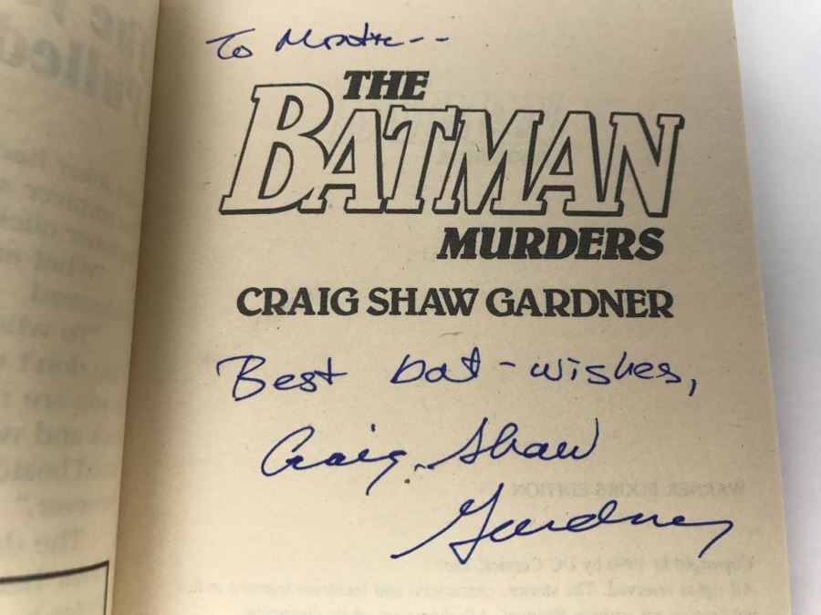 Signed Set Of (4) Paperback Books Batman, Back To The Future II, The Lost Boys By Craig Shaw Gardner [Photo 7]