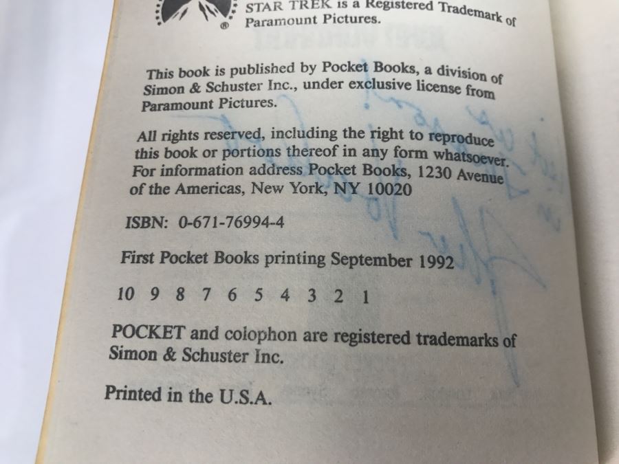 Signed Set Of (4) Paperback Books STAR TREK By John Vornholt [Photo 9]