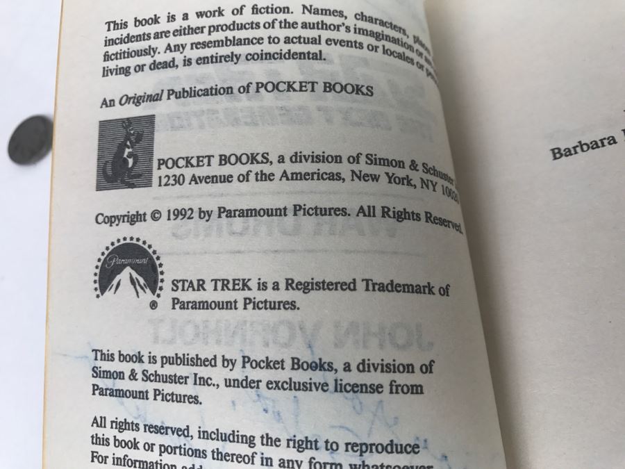 Signed Set Of (4) Paperback Books STAR TREK By John Vornholt [Photo 15]