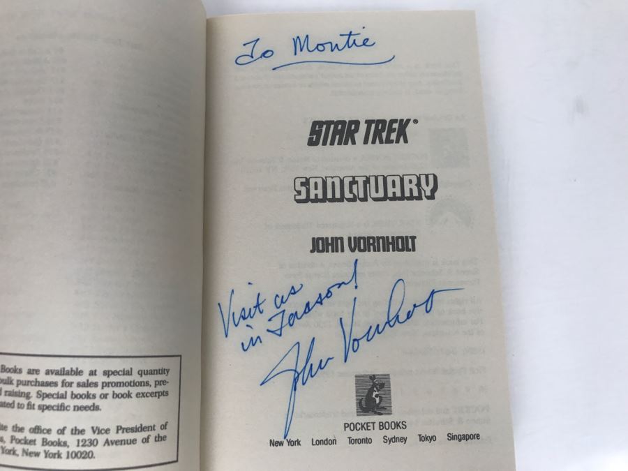 Signed Set Of (4) Paperback Books STAR TREK By John Vornholt [Photo 6]