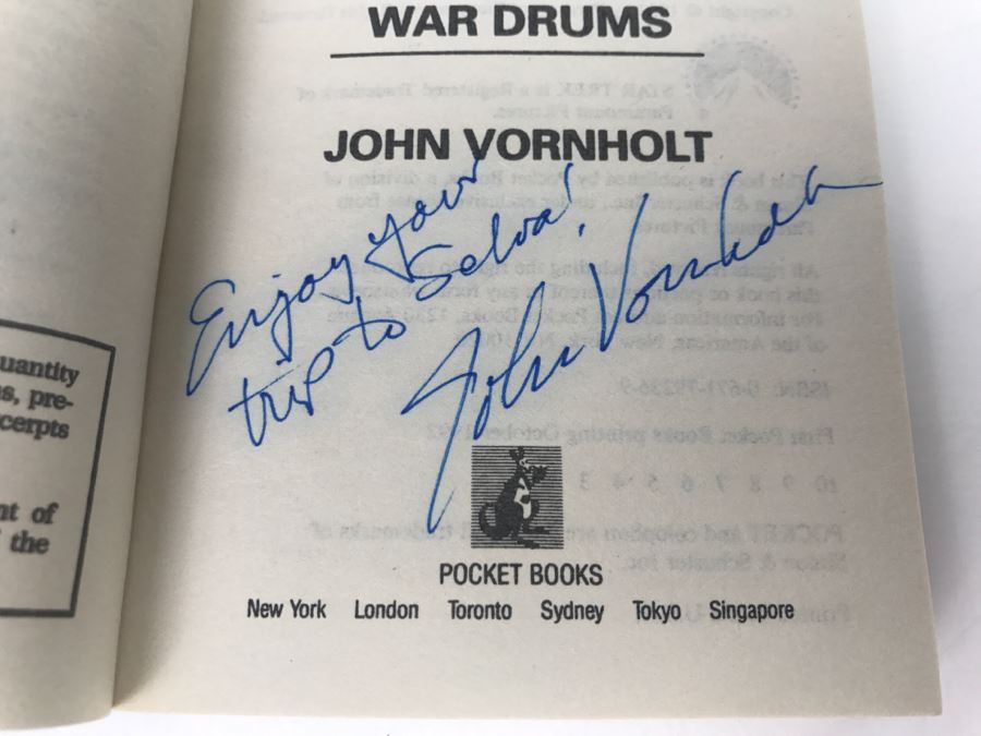 Signed Set Of (4) Paperback Books STAR TREK By John Vornholt [Photo 14]