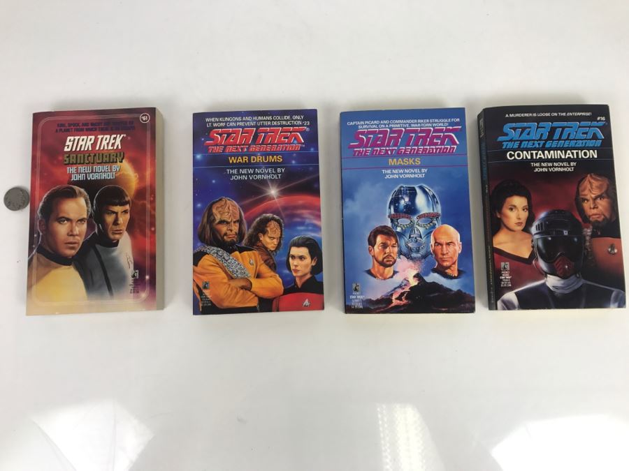 Signed Set Of (4) Paperback Books STAR TREK By John Vornholt [Photo 2]