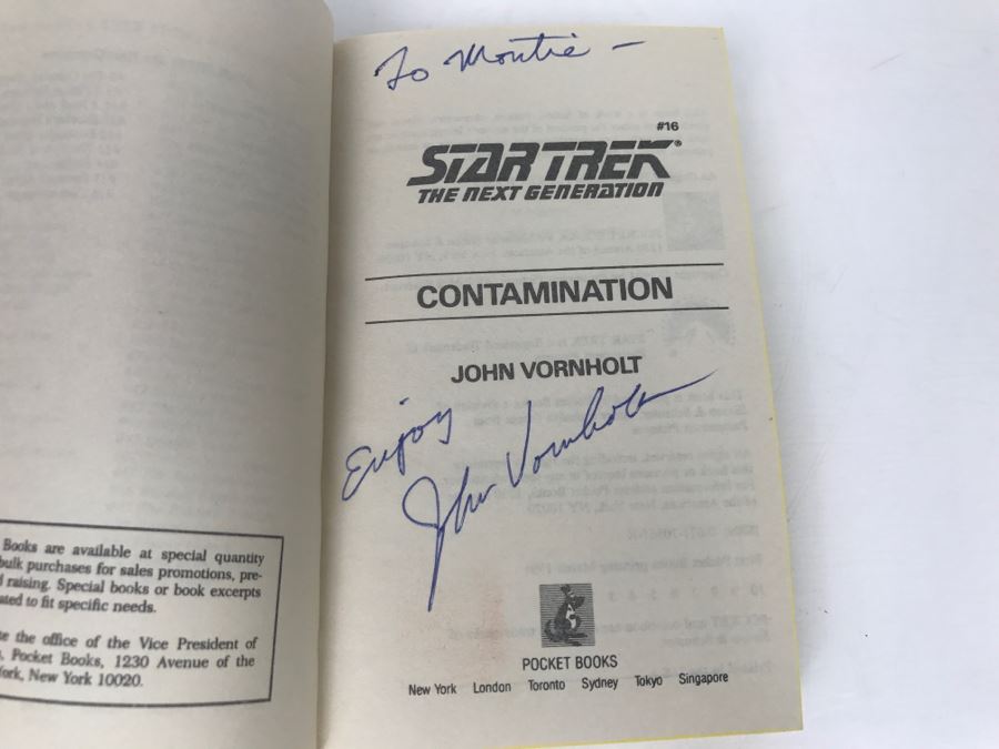 Signed Set Of (4) Paperback Books STAR TREK By John Vornholt [Photo 27]