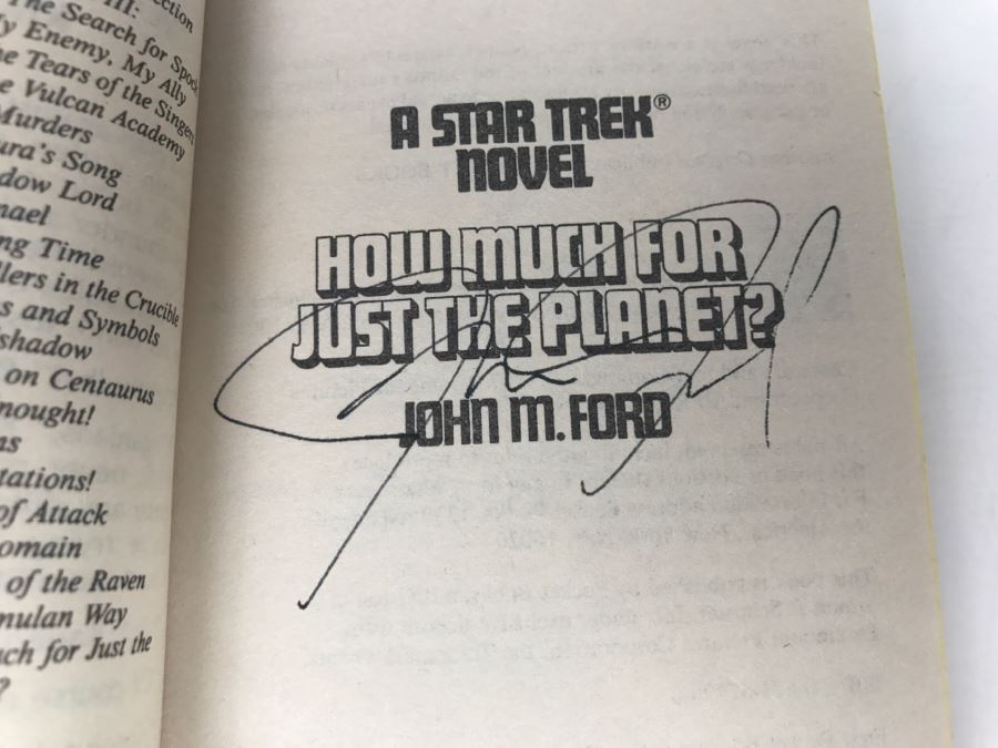 Signed Set Of (2) Paperback Books STAR TREK By John M. Ford [Photo 7]