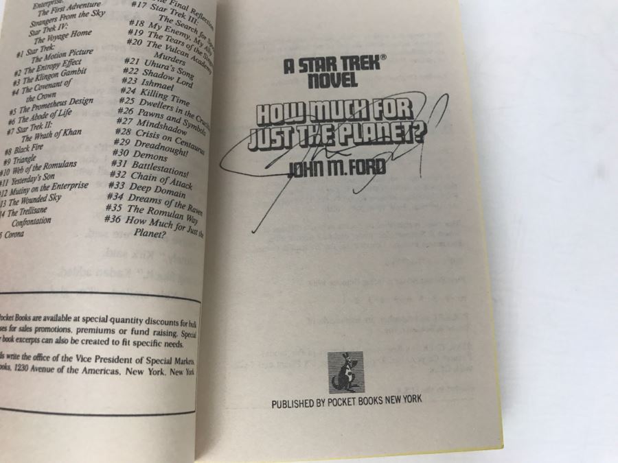 Signed Set Of (2) Paperback Books STAR TREK By John M. Ford [Photo 6]