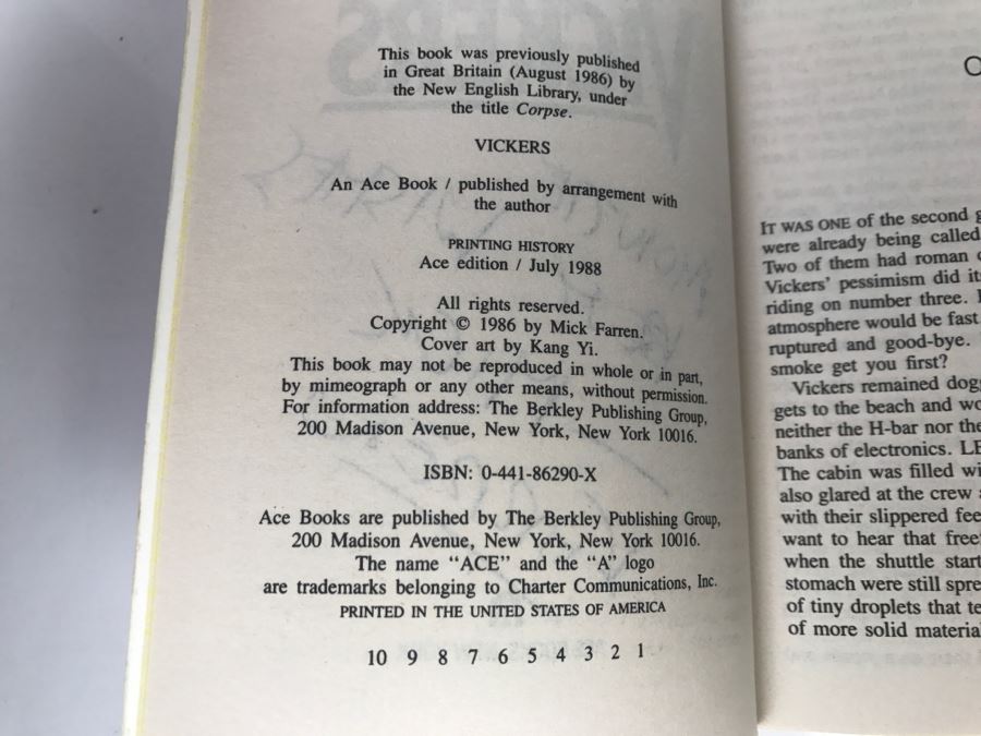 Signed Set Of (2) Paperback Books By Mick Farren [Photo 8]