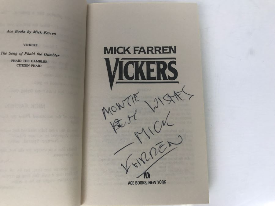 Signed Set Of (2) Paperback Books By Mick Farren [Photo 6]