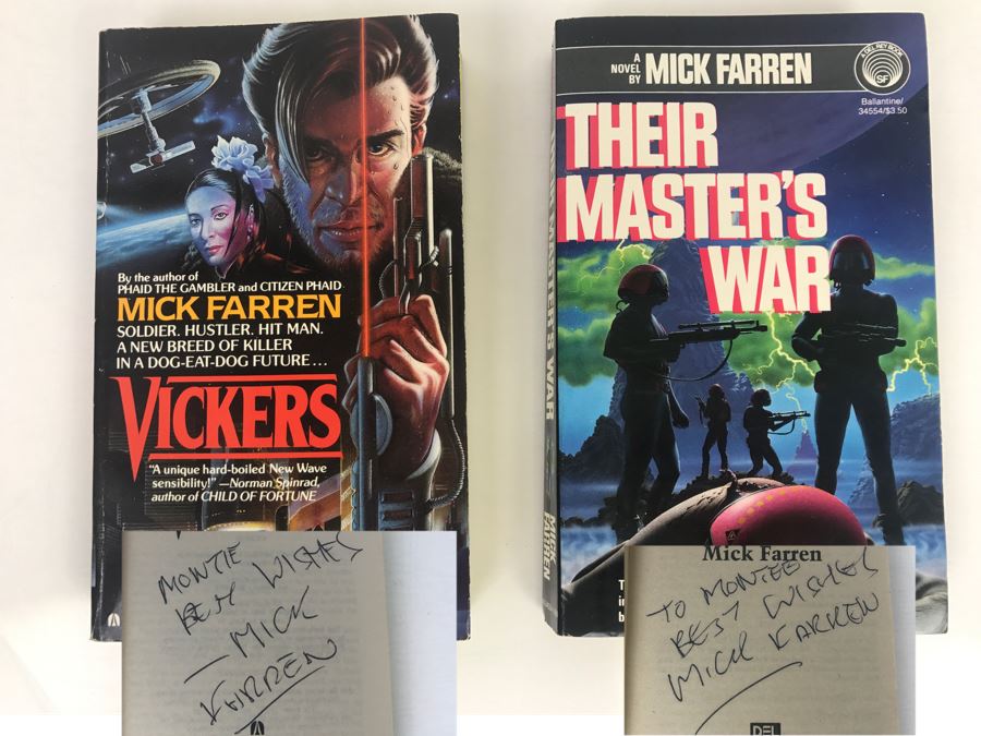 Signed Set Of (2) Paperback Books By Mick Farren [Photo 1]