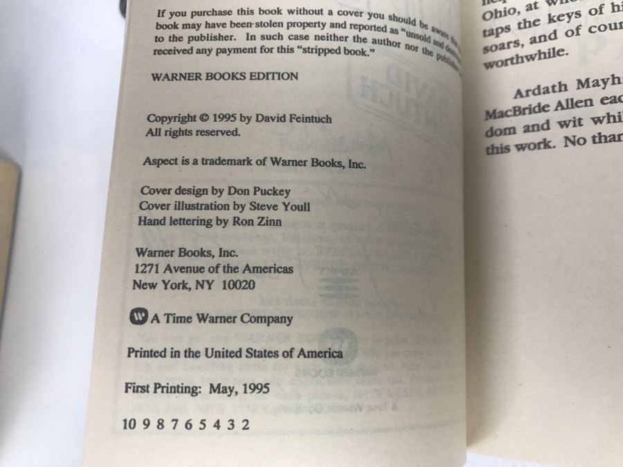 Signed Set Of (5) Paperback Books By David Feintuch [Photo 31]