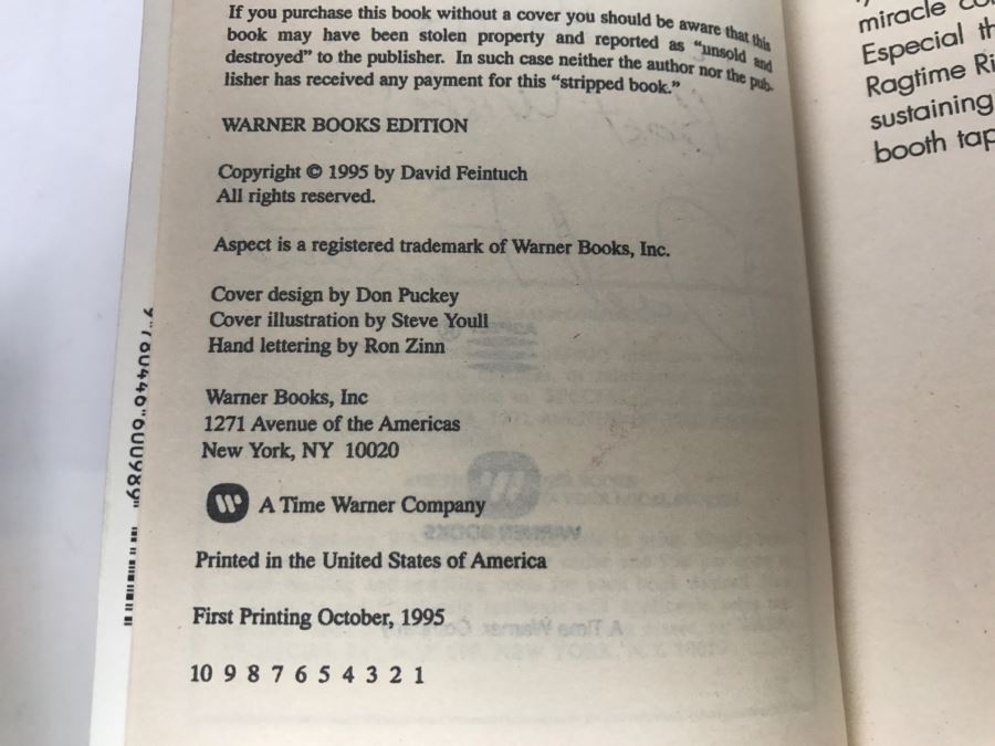 Signed Set Of (5) Paperback Books By David Feintuch [Photo 19]