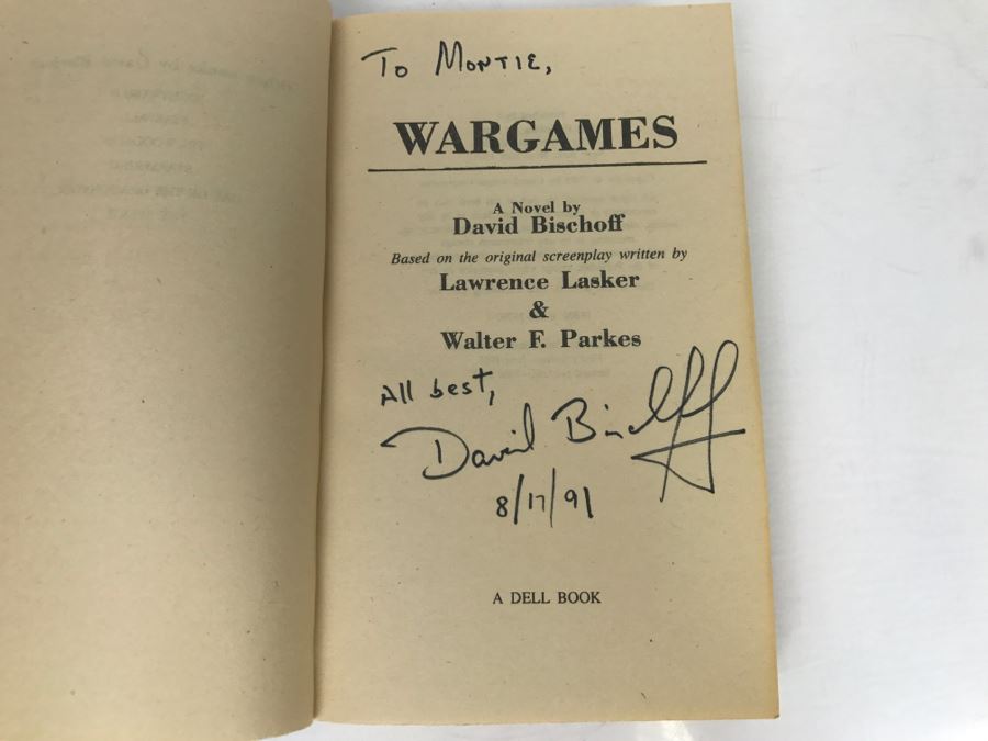 Signed Set Of (2) Paperback Books WarGames And Gremlins 2 By David Bischoff [Photo 6]
