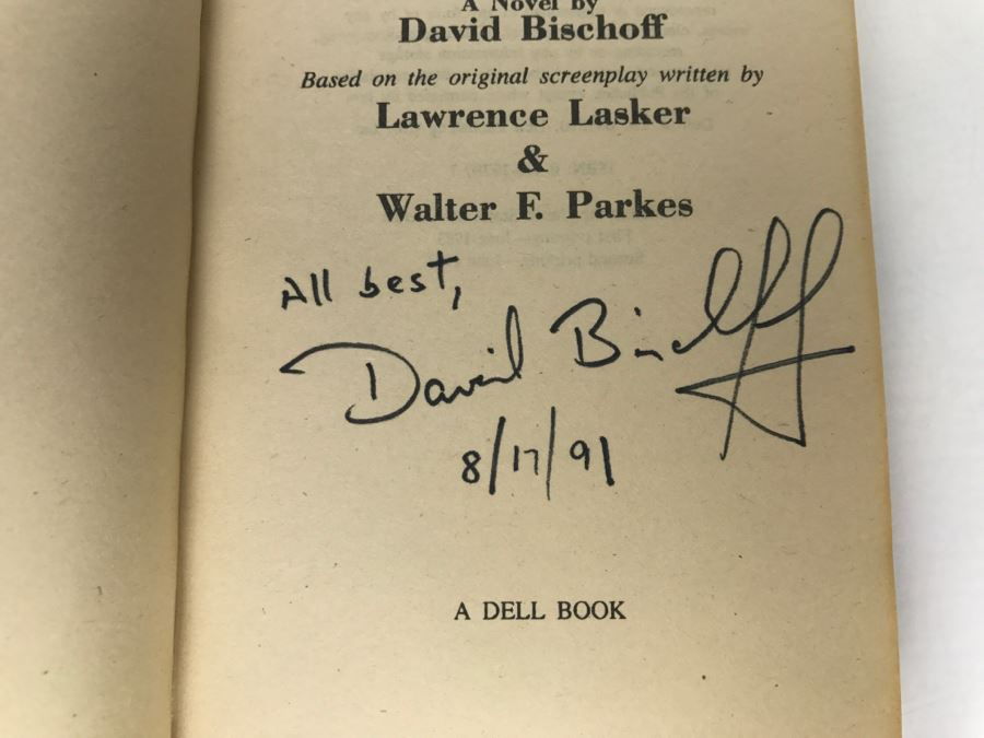 Signed Set Of (2) Paperback Books WarGames And Gremlins 2 By David Bischoff [Photo 7]