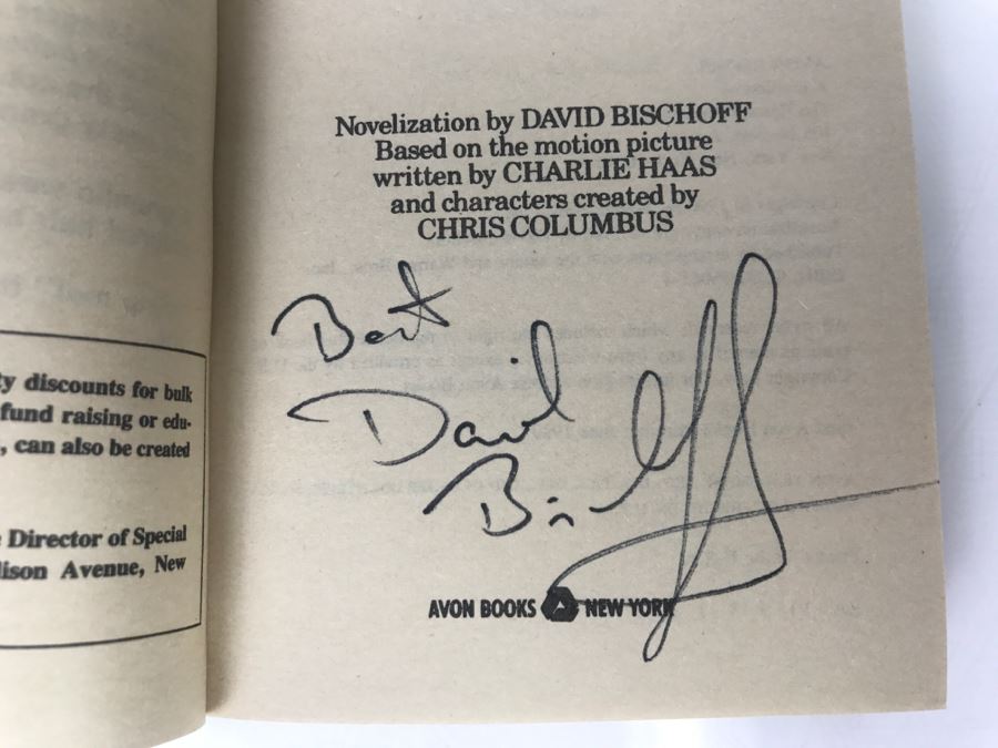 Signed Set Of (2) Paperback Books WarGames And Gremlins 2 By David Bischoff [Photo 12]