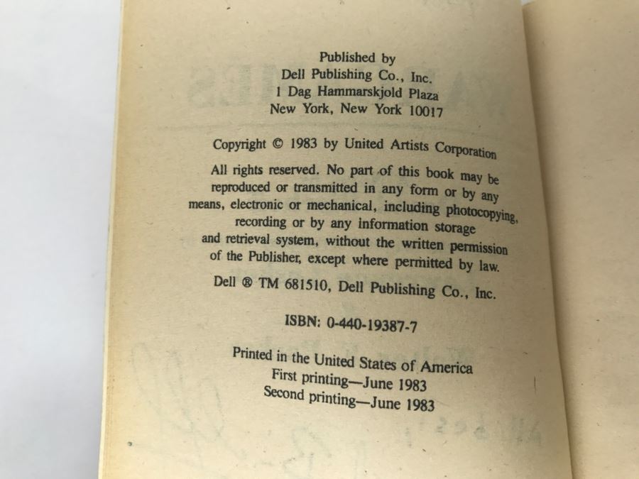 Signed Set Of (2) Paperback Books WarGames And Gremlins 2 By David Bischoff [Photo 8]