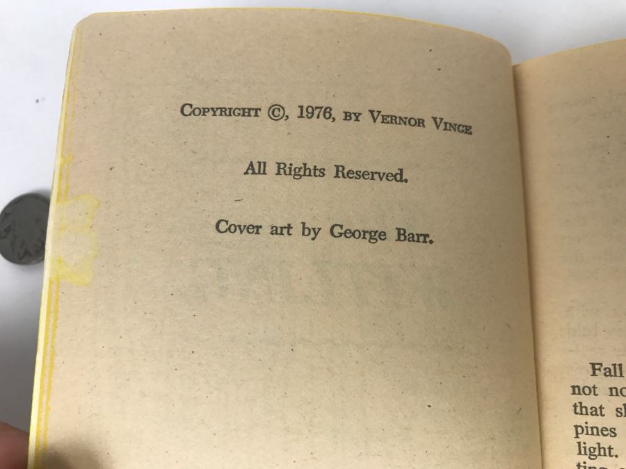 Signed Set Of (2) Paperback Books By Vernor Vinge [Photo 8]