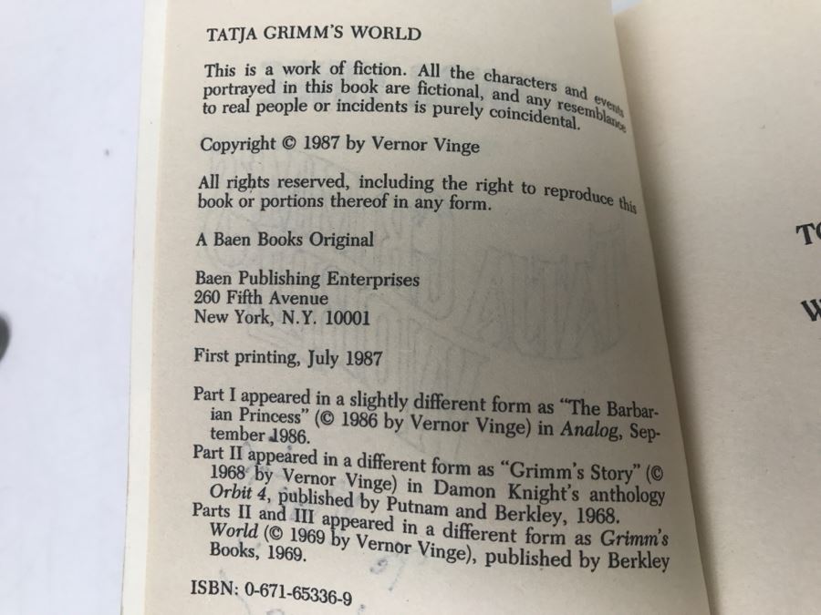 Signed Set Of (2) Paperback Books By Vernor Vinge [Photo 15]