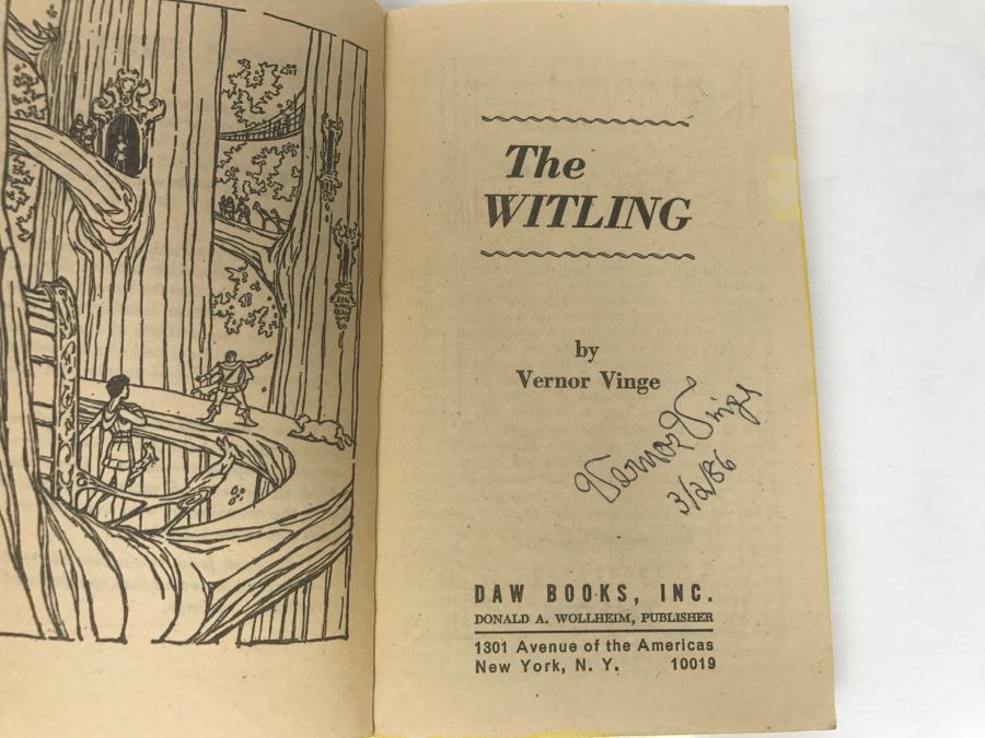 Signed Set Of (2) Paperback Books By Vernor Vinge [Photo 6]