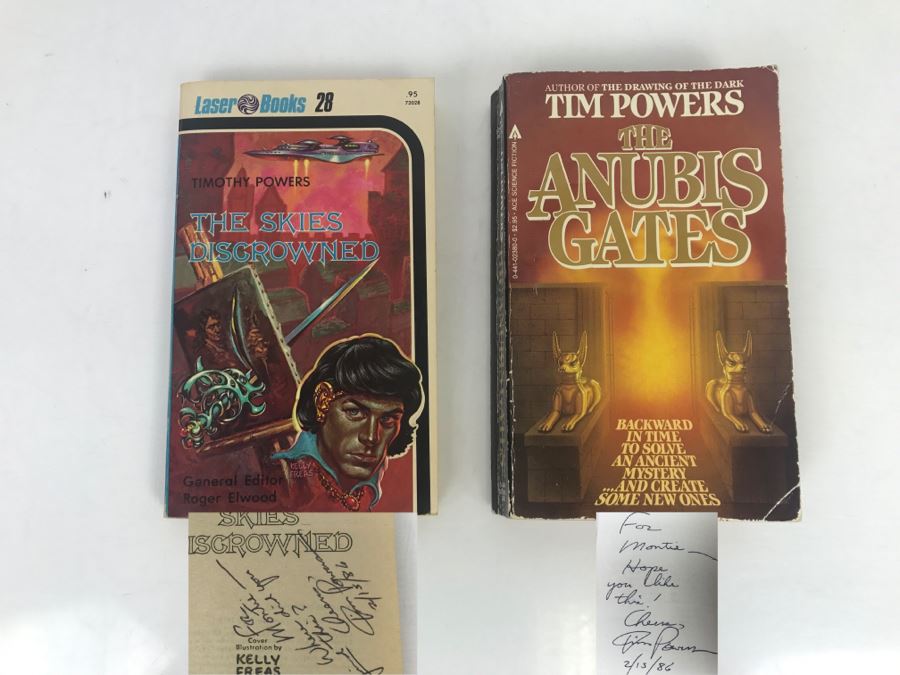 Signed Set Of (2) Paperback Books By Timothy Powers