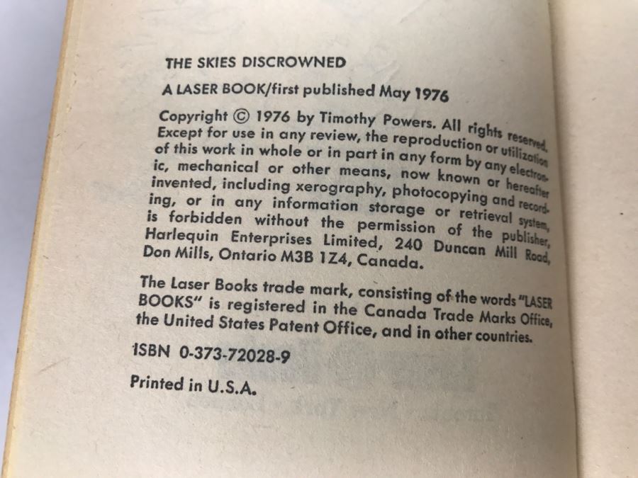 Signed Set Of (2) Paperback Books By Timothy Powers [Photo 8]