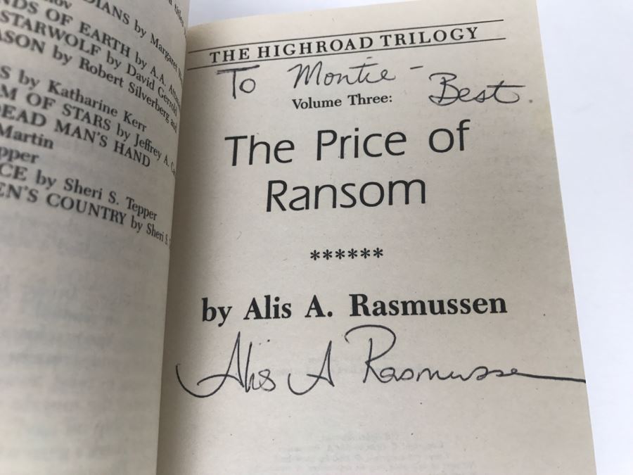 Signed Set Of (3) Paperback Books By Alis A. Rasmussen [Photo 19]